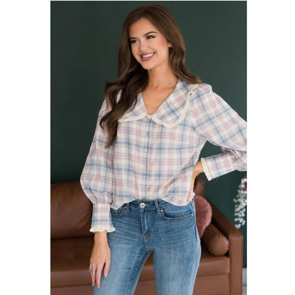 Calista Vintage Soul Button Up Modest Blouse Cottagecore Romantic Nostalgia